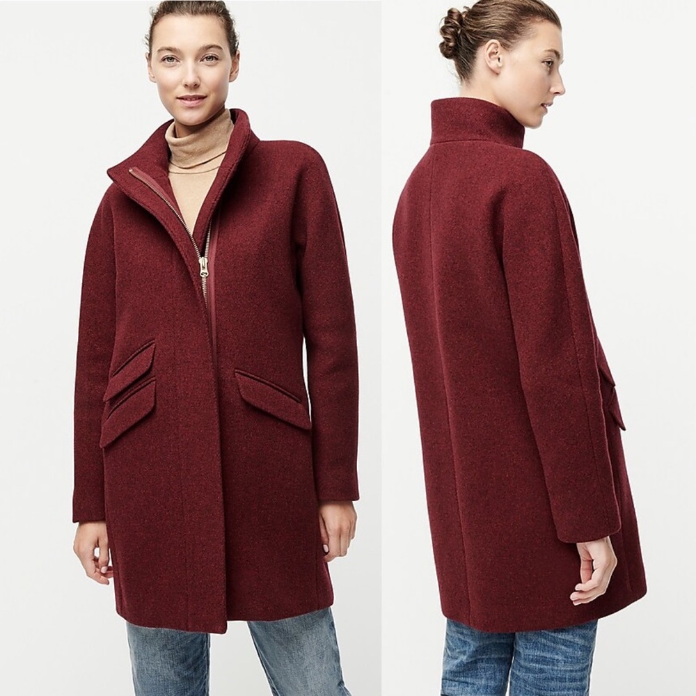 J.Crew Cocoon Coat in Italian Stadium-Cloth Wool